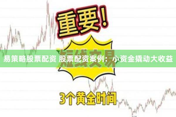 易策略股票配资 股票配资案例：小资金撬动大收益
